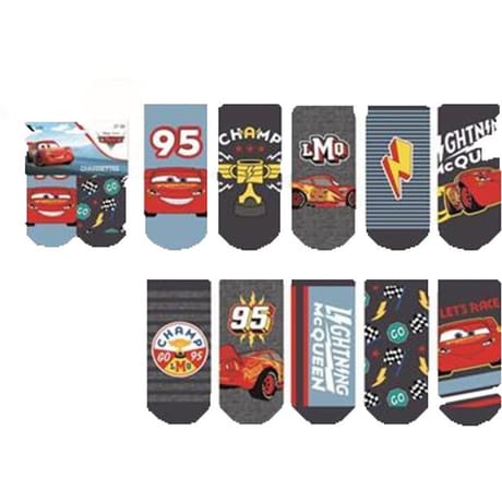 Lot de 10  paires de socquettes Cars BLEU/GRIS 27\30