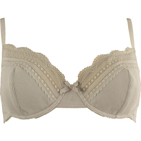 Soutien gorge armatures coton bio GRIS CLAIR 100D