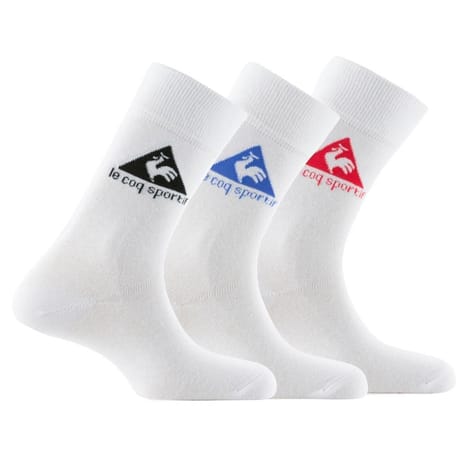 3 paires de mi chaussettes jersey Le Coq Sportif BLANC 7070 T39/42