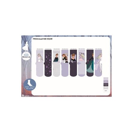 Lot de 8 paires de mi chaussettes Frozen 2 LILAS/PARME/GRIS 31/35