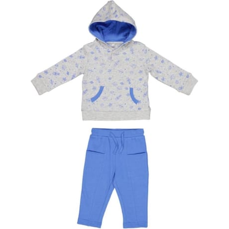 Ensemble 2 pièces garçon GRIS CHINE/ BLEU 36MOIS