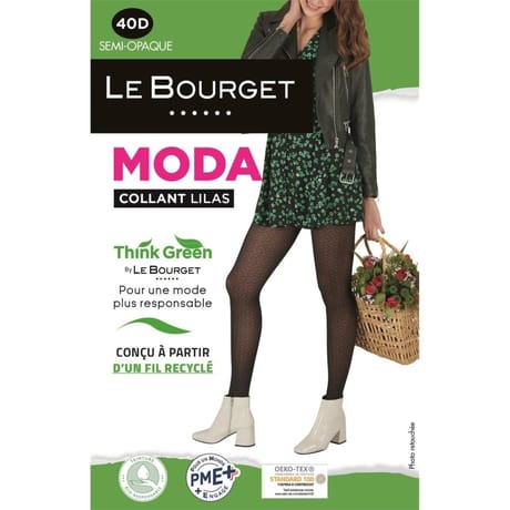 Collant semi opaque Modacolors Lilas Le Bourget NOIR T3-4