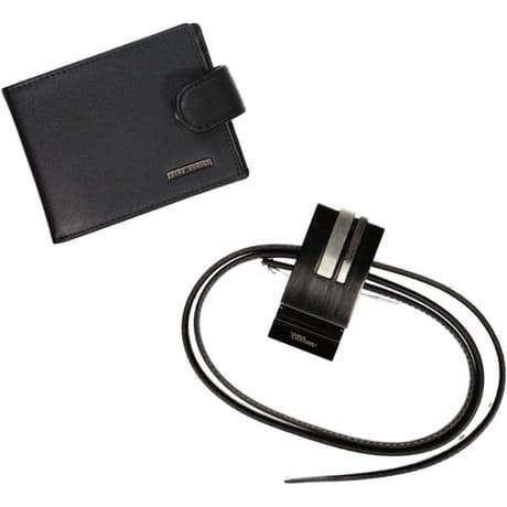 Coffret portefeuille + ceinture boucle NOIR TU