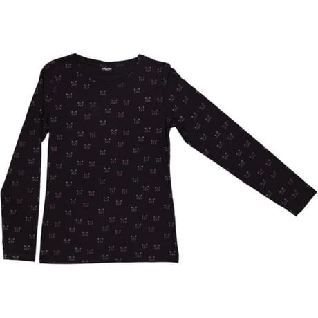 Tee shirt manches longues femme BLACK AOP CATS T46\48