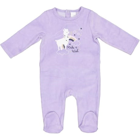 Dors bien velours fille LILAS 12 MOIS