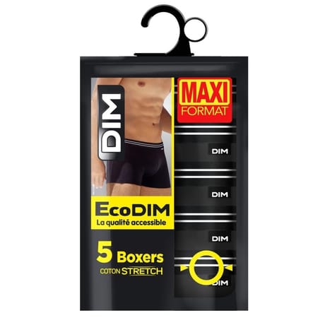 Lot de 5 boxers homme Ecodim Dim 0HZ NOIR/NOIR/NOIR/NOIR T4