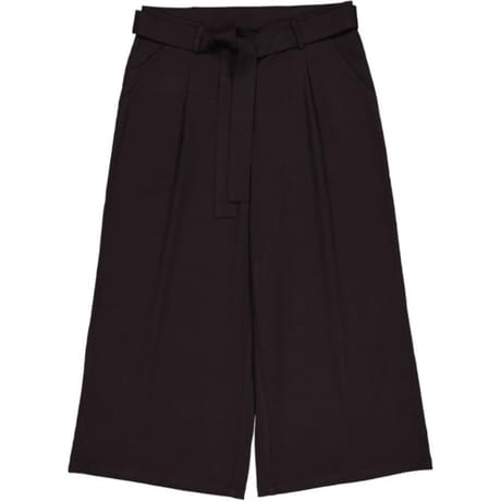 Pantalon toile large raccourci femme NOIR T46