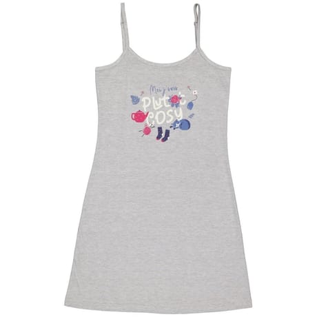 Nuisette fines bretelles femme GRIS CHINE T46\48