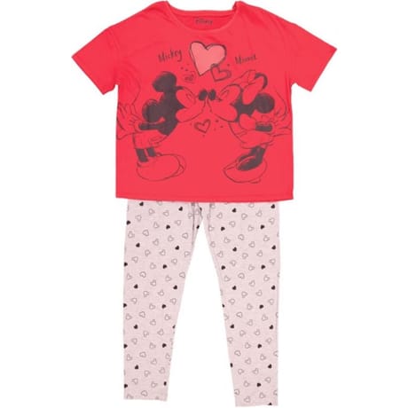 Pyjama long manches courtes femme ROUGE MINNIE T34\36