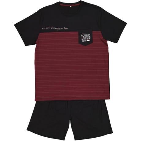 Pyjama short homme BORDEAUX/ NOIR S
