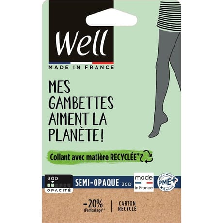 Collant semi opaque Well NOIR T5-6