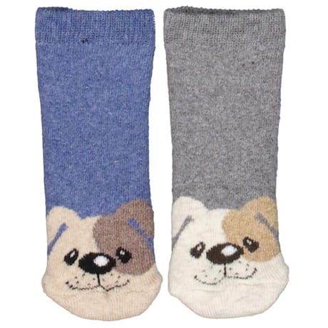 Lot de 2 paires de bottons fantaisies bébé garçon Influx GRIS/BLEU 0\6MOIS