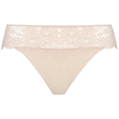 Slip dentelle ligne Résille floral Well NUDE 44/46