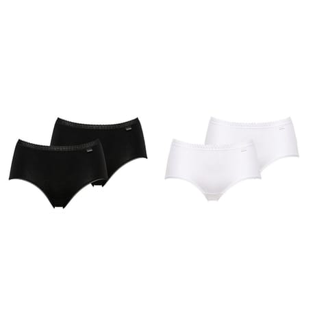Lot de 2 slips midi coton bio ligne Classique Coton Sans Complexe EDG BLANC+BLANC 52/54