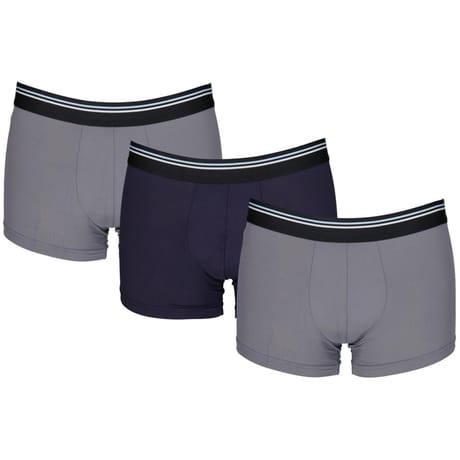 Lot de 3 boxers micro unis homme Influx 2300 GRIS/BLEU/GRIS T3