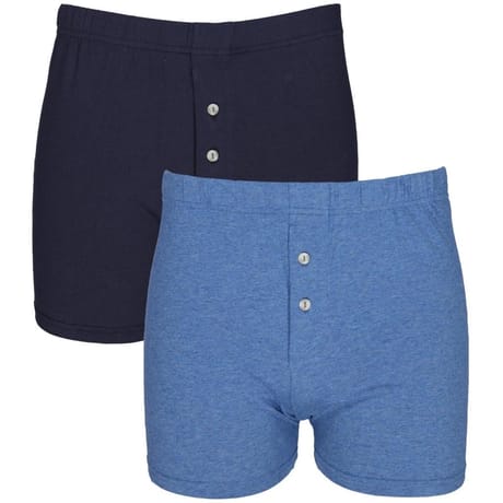 Lot de 2 caleçons unis homme Influx 2300 BLEU CHINE/MARINE T3
