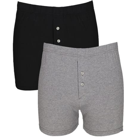 Lot de 2 caleçons unis homme Influx 2310 GRIS CHINE/NOIR T8