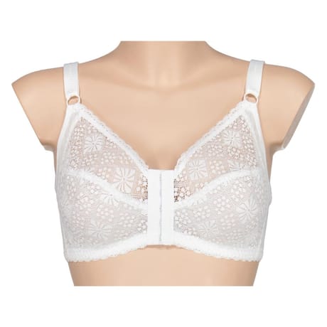 Soutien gorge sans armatures ouverture frontale BLANC 105D