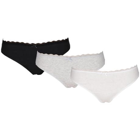 Lot de 3 slips unis coton LOT REVE BLC+NOIR+GRIS CHINE 36