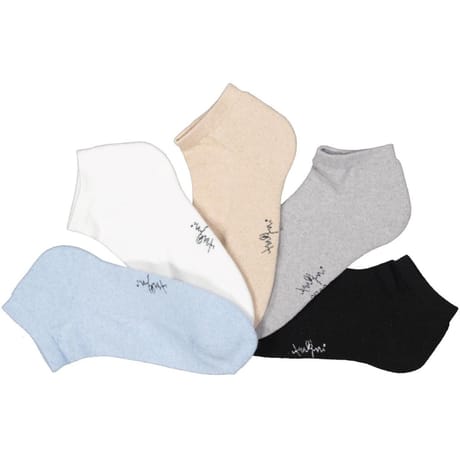 5 paires de socquettes quarter semi bouclette BLEU/BLANC/ECRU/BEIGE/NOIR 36\40