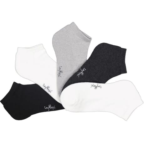 5 paires de socquettes quarter semi bouclette BLANCX2/ANTHRA/NOIR/GRIS 36\40