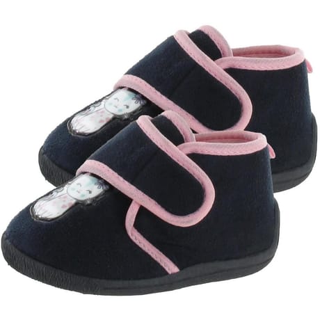 Bottillon velcro fille MARINE/ROSE CHAT 27