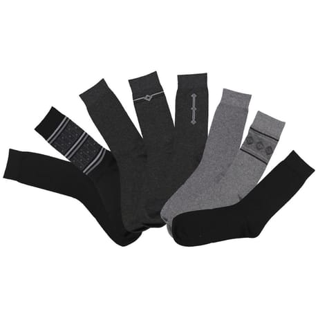 8 paires de mi chaussettes fantaisies homme NOIR/GRIS T39\42