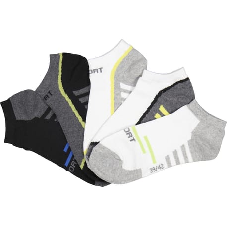 Lot de 5 paires de socquettes invisibles fantaisies BLANC/GRIS/NOIR T43\46