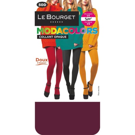 Collant opaque 50d sans démarcation Modacolors Le Bourget BORDEAUX 11 T1-2