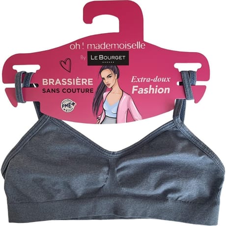 Brassière bretelle fine fille Oh! Mademoiselle Le Bourget 235 - BLEU CHINE 12 ANS