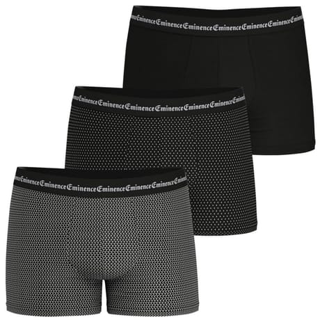 Lot de 3 boxers homme Business print Eminence 2400 FANION/SEMI/NOIR T3