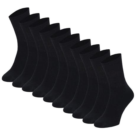 Lot de 15 paires de mi chaussettes de travail homme NOIR T43\46