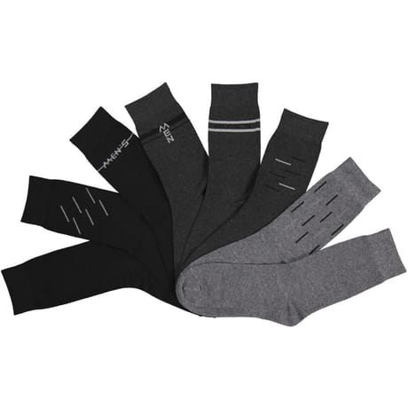8 paires de mi chaussettes fantaisies homme NOIR/GRIS T39\42