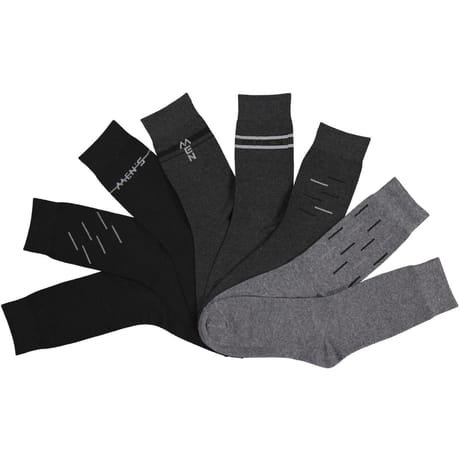 8 paires de mi chaussettes fantaisies homme NOIR/GRIS T43\46