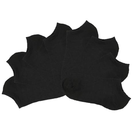 8 paires de socquettes invisibles unies femme NOIR 37\41