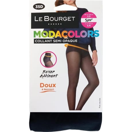 Collant semi opaque ventre plat 35D Modacolors Le Bourget 500 NOIR T3-4