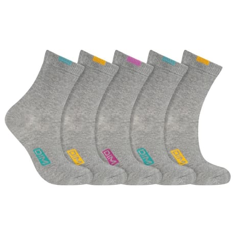 5 paires de mi chaussettes enfant ECODIM AWR GRIS CLAIR CHINE ROUGE 27/30