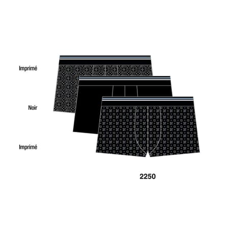 Lot de 3 boxers homme influx 2360 LOT BLAKE T4