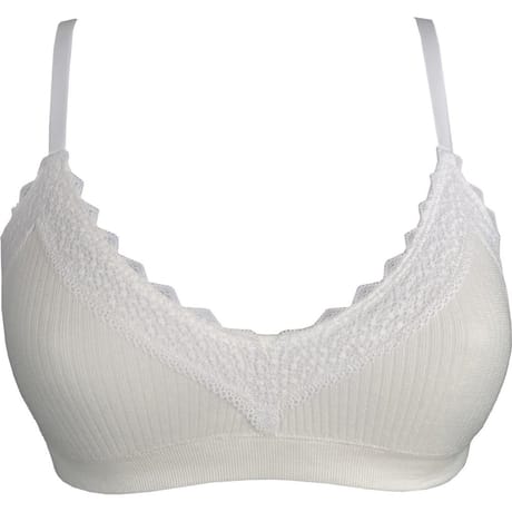 Brassière coton finition dentelle bretelles fines ligne Oh! Mademoiselle Le Bourget 675 NATUREL 10 ANS