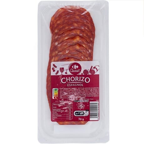 Carrefour classic' chorizo Espagnol 70g