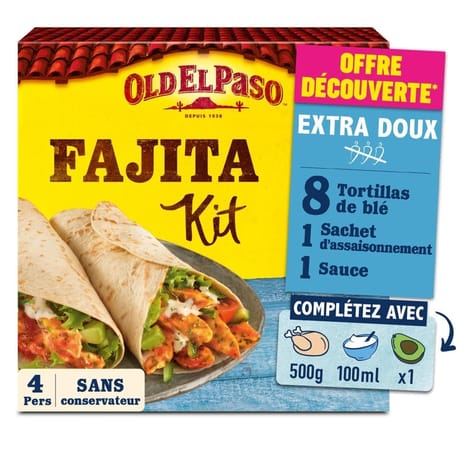 Old el paso kit fajita sans piment offre decouverte 478g