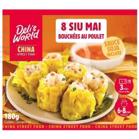 Delis World 8 siu mai bouchées au poulet 180g