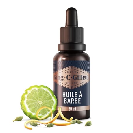 King C.Gillette huile à barbe adoucissante à l'huile d'argan 30ml