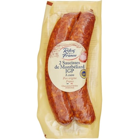 Reflets de France saucisses de Montbéliard igp à cuire x2 300g