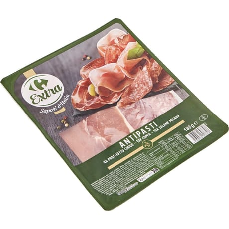 Carrefour extra plateau charcuterie jambon sec coppa salame 180g