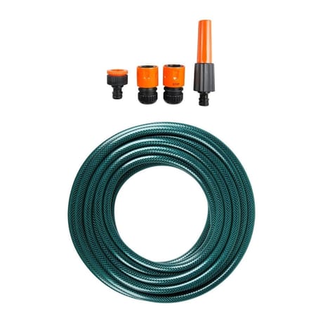 Batterie d'arrosage tuyau 15mx12,5mm+raccords+lance