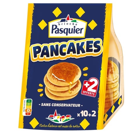 Brioche Pasquier pancakes x10 + 2 offerts 420g