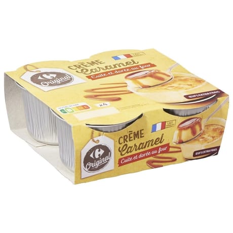 Carrefour original crème caramel 4x100g