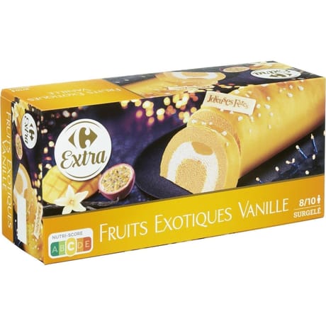 Carrefour extra buche fruits exotiques 553g