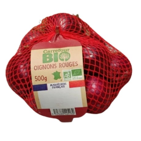 Oignon rouge bio filet 500g carrefour bio